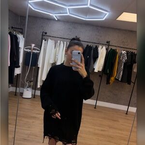 Elegant Black Sweater Dress